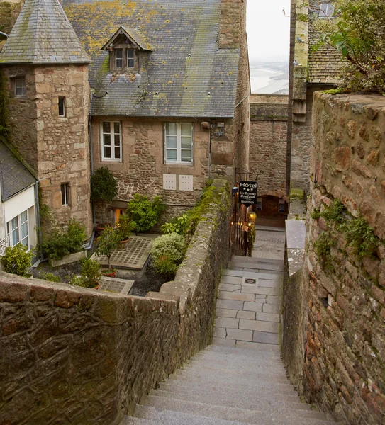 Francja. Mont Saint-Michel w zimie. — Zdjęcie stockowe