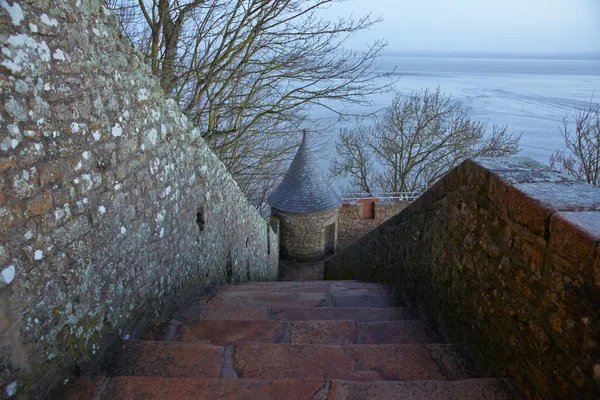 França. Mont Saint-Michel no inverno . — Fotografia de Stock