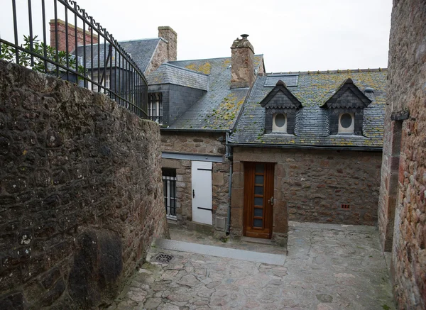 Francja. Mont Saint-Michel w zimie. — Zdjęcie stockowe