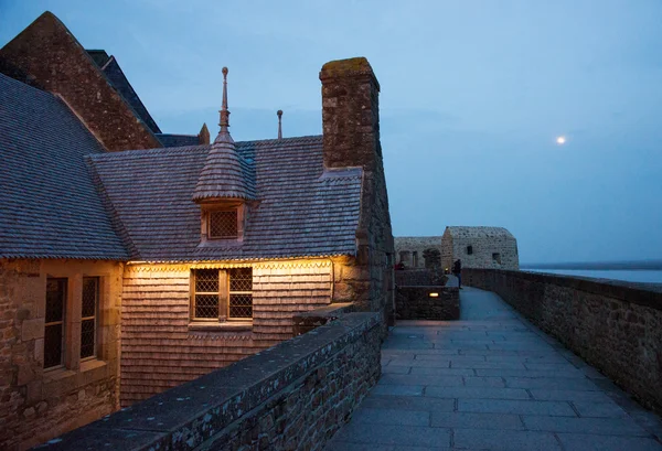 Fransa. Mont Saint-Michel kış. — Stok fotoğraf