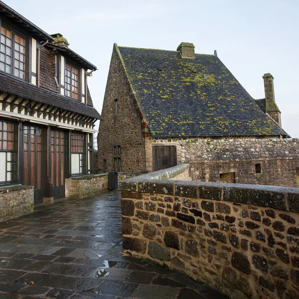 Francja. Mont Saint-Michel w zimie. — Zdjęcie stockowe