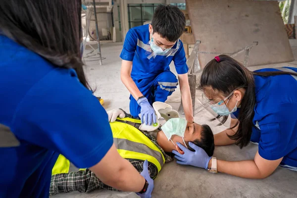 First aid for head injuries and Considered for all trauma incidents of worker in work. First aid training to transfer patient, loss of feeling or loss of normal movement.