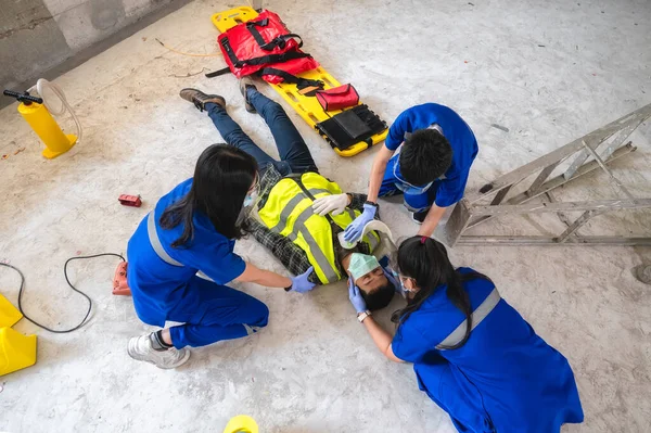 First aid for head injuries and Considered for all trauma incidents of worker in work. First aid training to transfer patient, loss of feeling or loss of normal movement.