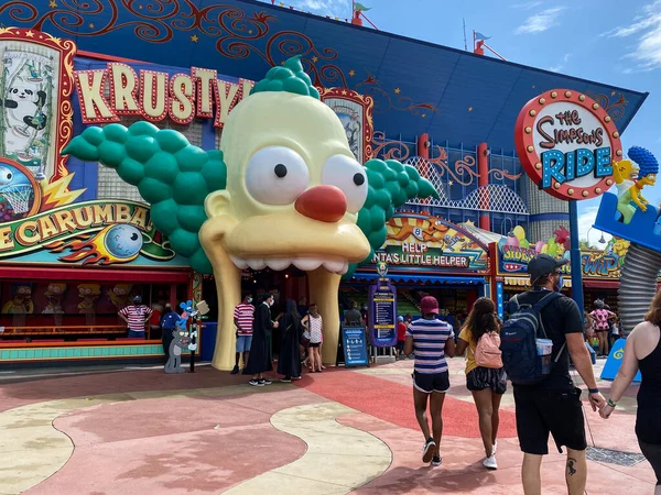 Orlando Usa Entrén Till Simpsons Ride Universal Studios Orlando Florida — Stockfoto
