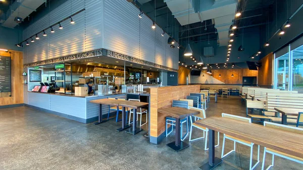 Orlando Usa Der Geschlossene Speisesaal Shake Shack Restaurant Wegen Panik — Stockfoto