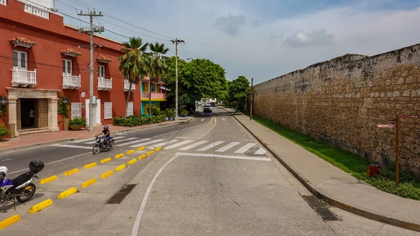 Cartagena Columbia Une Rue Typique Vieille Ville Cartagena Colombie Avec — Photo