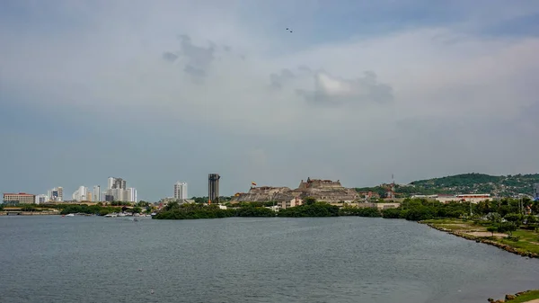 Cartagena Kolumbien Blick Auf Den Modernen Teil Von Cartagena Kolumbien — Stockfoto
