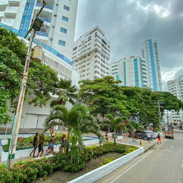 Cartagena Columbia Una Vista Parte Moderna Cartagena Colombia Con Arquitectura — Foto de Stock