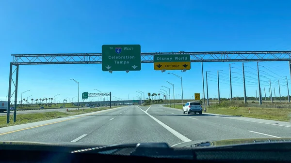 Orlando Usa Stycznia 2020 Autostrady Międzystanowej 417 Prowadzące Kierunku Disney — Zdjęcie stockowe