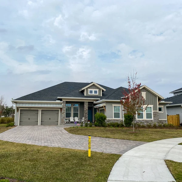 Una Casa Gris Lujo Barrio Laureate Park Lake Nona Orlando —  Fotos de Stock