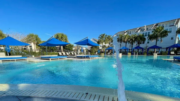 Orlando Usa January 2021 Neighborhood Amenity Complex Pool Looks Resort — Stock Photo, Image