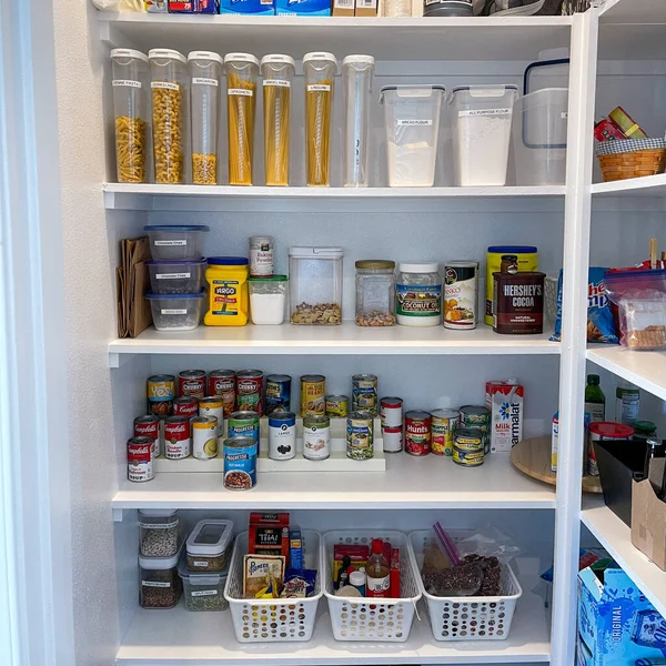 Orlando Usa January10 2021 Home Pantry Organized Various Products Put — Stock Photo, Image