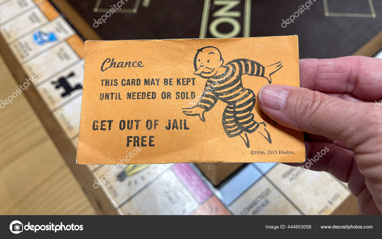 Orlando Usa January 25 Get Out Jail Free Card Monopoly – Stock Within Get Out Of Jail Free Card Template