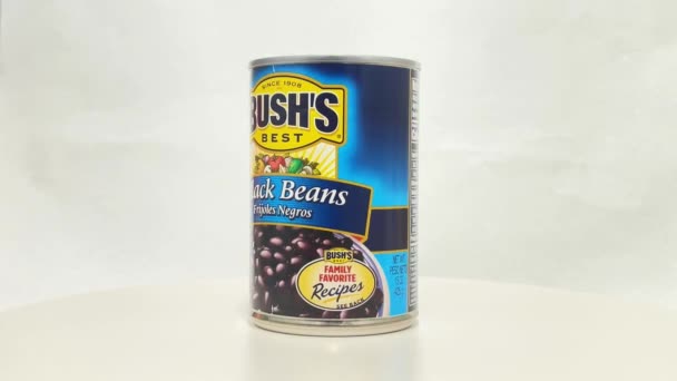 Orlando Usa Február 2021 Egy Doboz Bush Best Black Beans — Stock videók