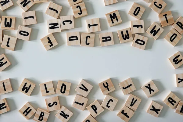 Letras Madera Con Espacio Abierto Que Puede Utilizar Como Espacio — Foto de Stock