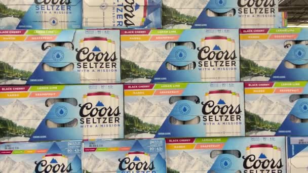 Orlando Usa Februari 2021 Fall Coors Hard Seltzer Sams Club — Stockvideo