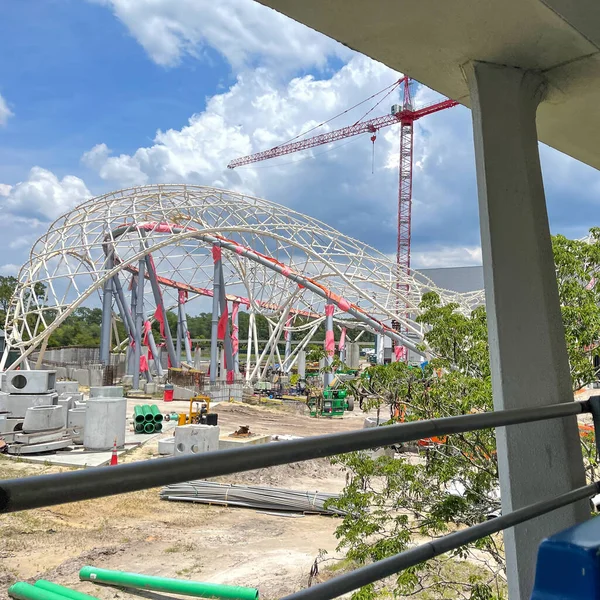 Orlando Usa Mai 2021 Vue Construction Tron Rollercoaster Depuis Tour — Photo