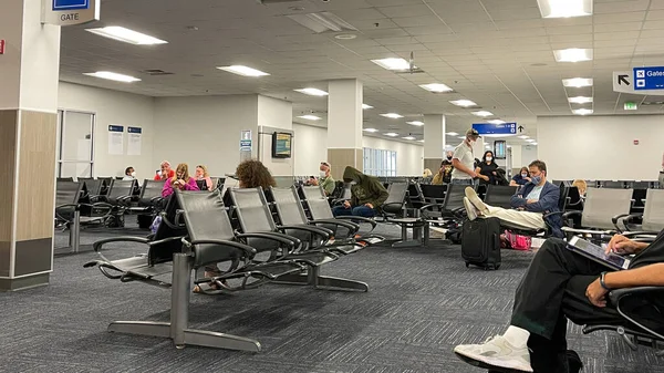 Sanford Usa May 2021 People Waiting Gate Area Board Planes — Stock Photo, Image