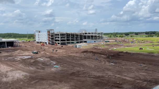 Orlando Usa Червня 2021 Повітряний Вид Будівельний Майданчик Будується Гараж — стокове відео