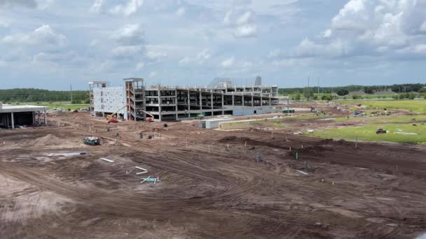Orlando Usa Червня 2021 Zooming Air View Construction Site Будується — стокове відео