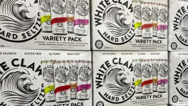 Orlando Usa Febrero 2021 Panning Left Cases White Claw Hard — Vídeos de Stock