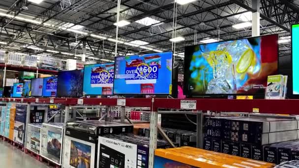 Orlando Usa January 2020 Zooming Aisle Sams Club Wholesale Retail — Stock Video