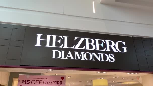 美国佛罗里达州奥兰多 2020年2月6日 位于佛罗里达州奥兰多的Helzberg钻石商店的外部放大 — 图库视频影像