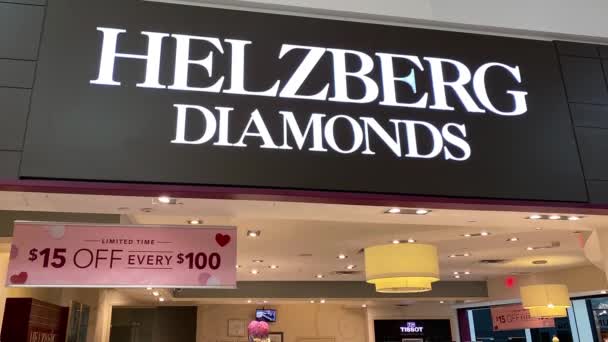 Orlando Usa Febrero 2020 Panorama Exterior Una Tienda Helzberg Diamonds — Vídeo de stock