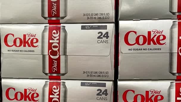 Orlando Febrero 2020 Examinando Los Casos Coca Cola Dieta Una — Vídeos de Stock