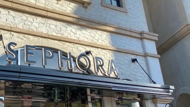 Orlando Usa Února 2020 Panning Right Sephora Sign Retail Store — Stock video