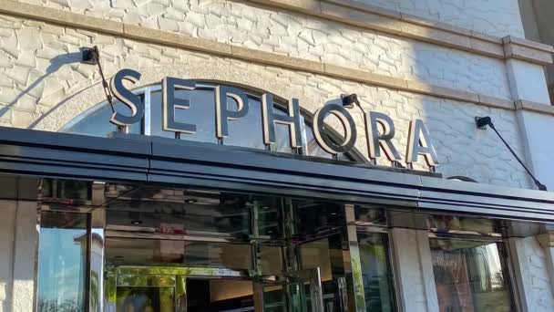 Orlando Usa February 2020 Panning Sephora Sign Retail Store Orlando — Stock Video