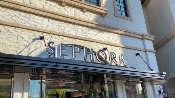 Orlando Estados Unidos Febrero 2020 Ampliación Señal Sephora Una Tienda — Vídeos de Stock