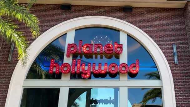 Orlando Usa Şubat 2020 Orlando Florida Bir Restoranda Planet Hollywood — Stok video