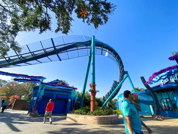 Orlando Usa December 2019 Mako Roller Coaster Seaworld Orlando Florida — Stock Photo, Image