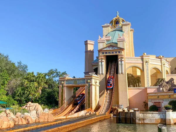 Orlando Eua Dezembro 2019 Viagem Para Atlantis Roller Coaster Passeio — Fotografia de Stock