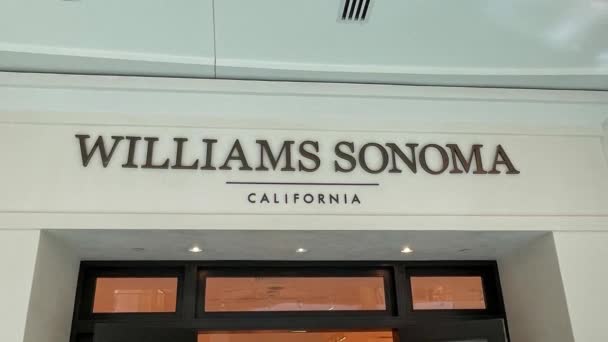 Orlando Usa Września 2021 Zbliżenie Szyld Sklepu Williams Sonoma Centrum — Wideo stockowe