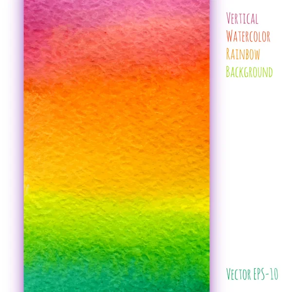 Vektor-Aquarell Regenbogenhintergrund in rosa, orange, grünen Farben — Stockvektor