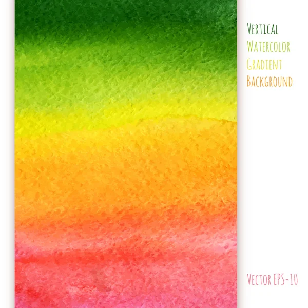 Vektör dikey sulu boya gökkuşağı degrade arka plan pembe, yeşil, turuncu ve sarı renklerde