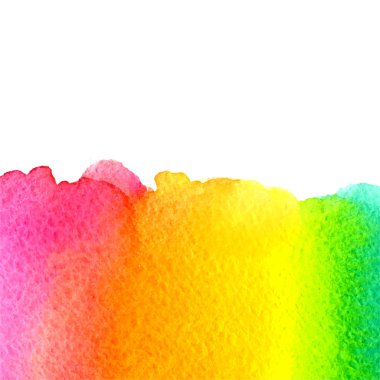 Vektör sulu boya gökkuşağı renkli arka plan kopya alanı ile