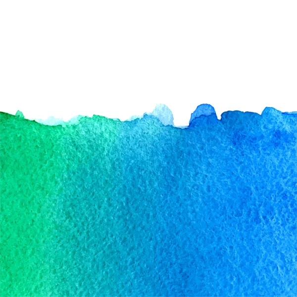 Acquerello sfondo verde e blu con spazio di copia bianco superiore — Vettoriale Stock