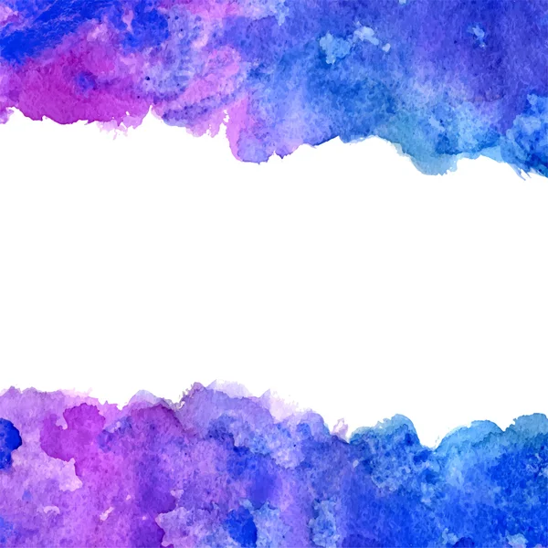 Vektor blau und violett Grunge Aquarell Hintergrund mit Kopierraum — Stockvektor