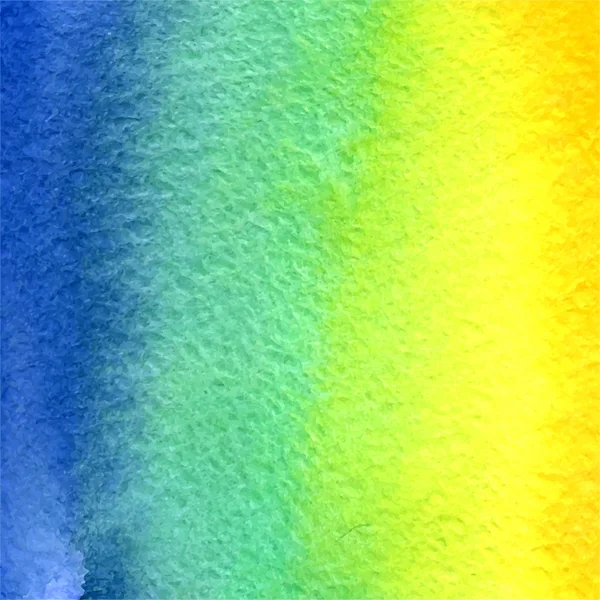水彩の青、紺碧、緑、黄色とオレンジのグラデーションの背景 — ストックベクタ