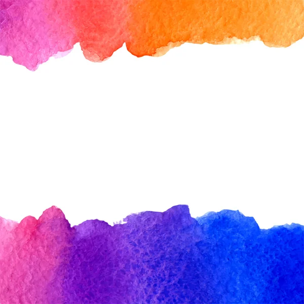 Acquerello vettoriale sfondo sfumato blu, viola, rosa e arancione — Vettoriale Stock