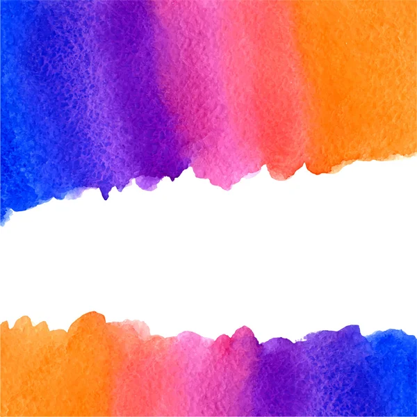 Vector watercolor gradient background with horizontal copy space — Stock Vector