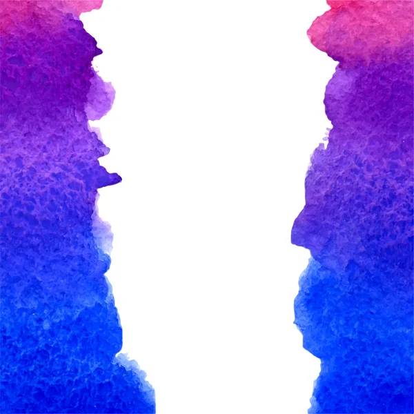 Vector akvarell djupa blå, violett, rosa tonad bakgrund med kopia utrymme — Stock vektor