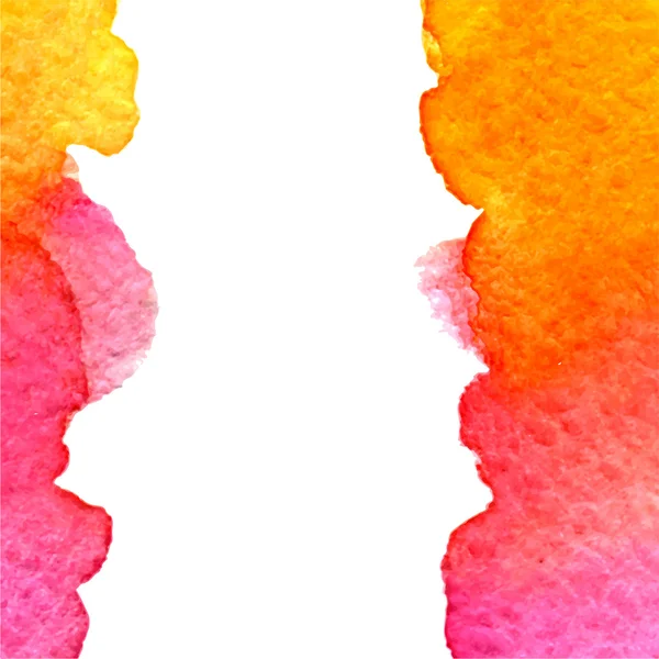 Vektor-Aquarell gelb, orange und rosa Farbverlauf Hintergrund mit Kopierraum — Stockvektor