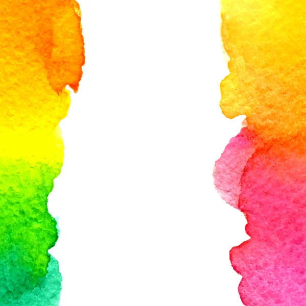 Acquerello vettoriale colorato sfondo arcobaleno — Vettoriale Stock
