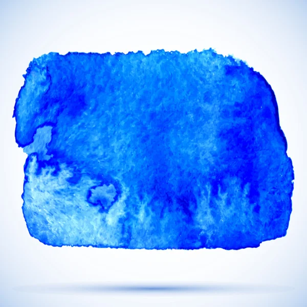Grunge aquarelle fond bleu peinture tache avec ombre — Image vectorielle