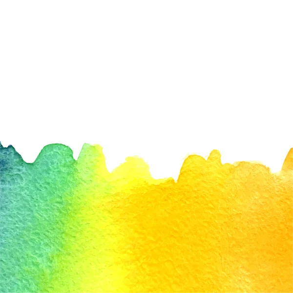 Aquarelle vectorielle fond dégradé vert et jaune avec espace de copie — Image vectorielle