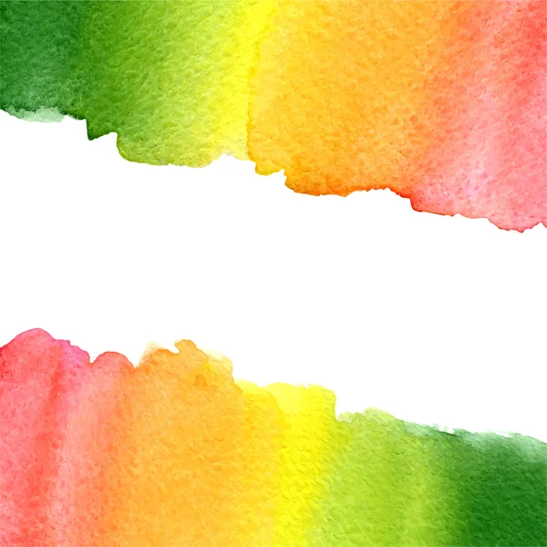 Acquerello vettoriale sfondo arcobaleno con spazio copia — Vettoriale Stock